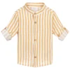 Paz Rodriguez Ivory & Beige Striped Shirt
