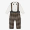 Piccola Speranza Blue & Beige Check Trouser Set