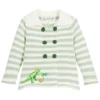 Powell Craft Boys Green Cotton Cardigan