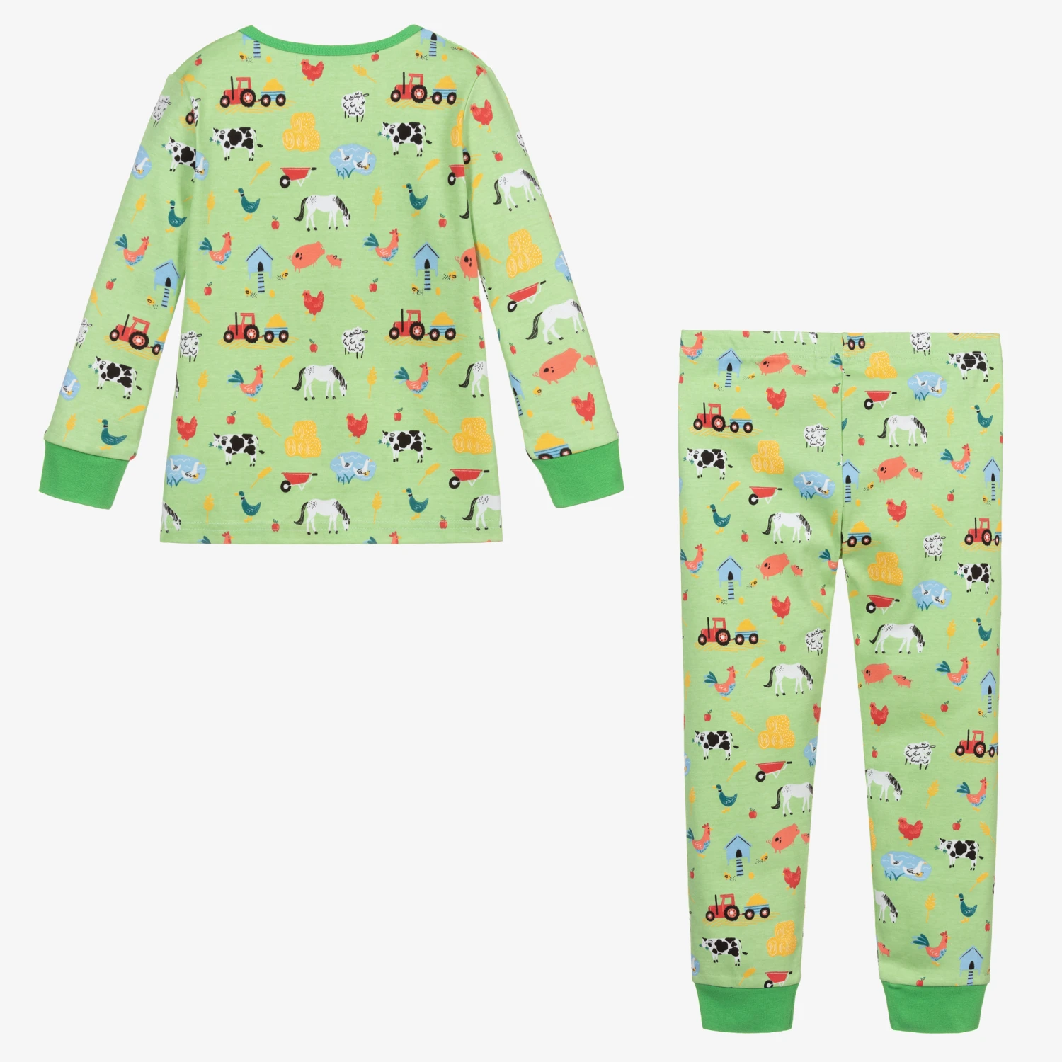 Powell Craft Green Cotton Pyjamas 3 Powell Craft Green Cotton Pyjamas - Image 3