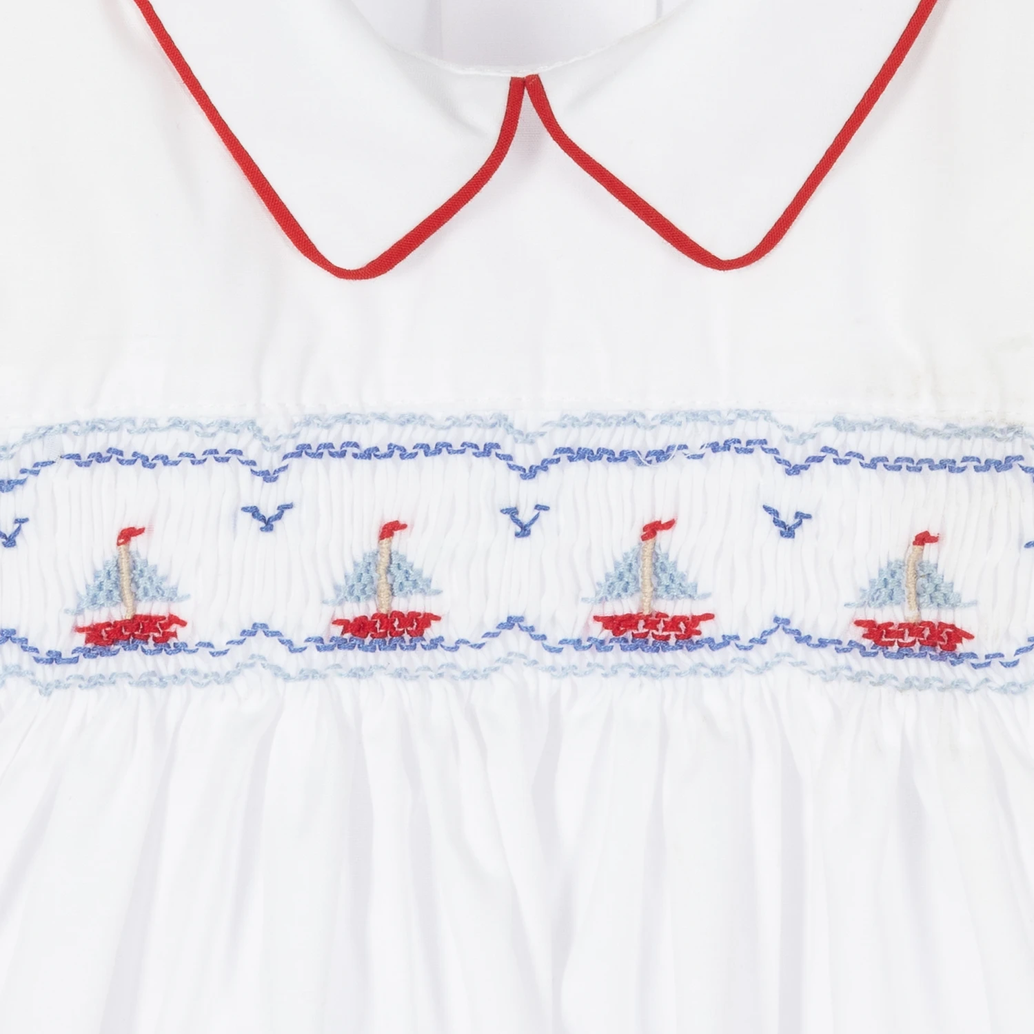 Pretty Originals Boys White & Red Buster Suit Set 4 Pretty Originals Boys White & Red Buster Suit Set - Image 4