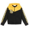 Roberto Cavalli Boys Black & Yellow Zip-Up Top