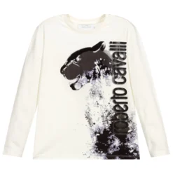 Roberto Cavalli Boys Cotton Logo Top