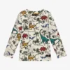 Rock Your Baby Boys Ivory Cotton Dinosaur Top