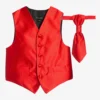 Romano Vianni Boys Red Waistcoat & Adjustable Tie Set
