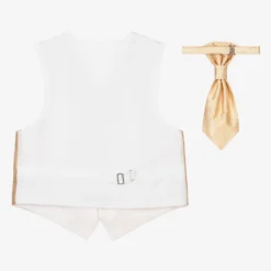 Romano Vianni Gold Satin Waistcoat & Tie Set -Outlet Little Gents Set Store romano gold satin waistcoat tie set 115652 f4b4b49734c09f46b627e6097c3ec7a7030ffc8a