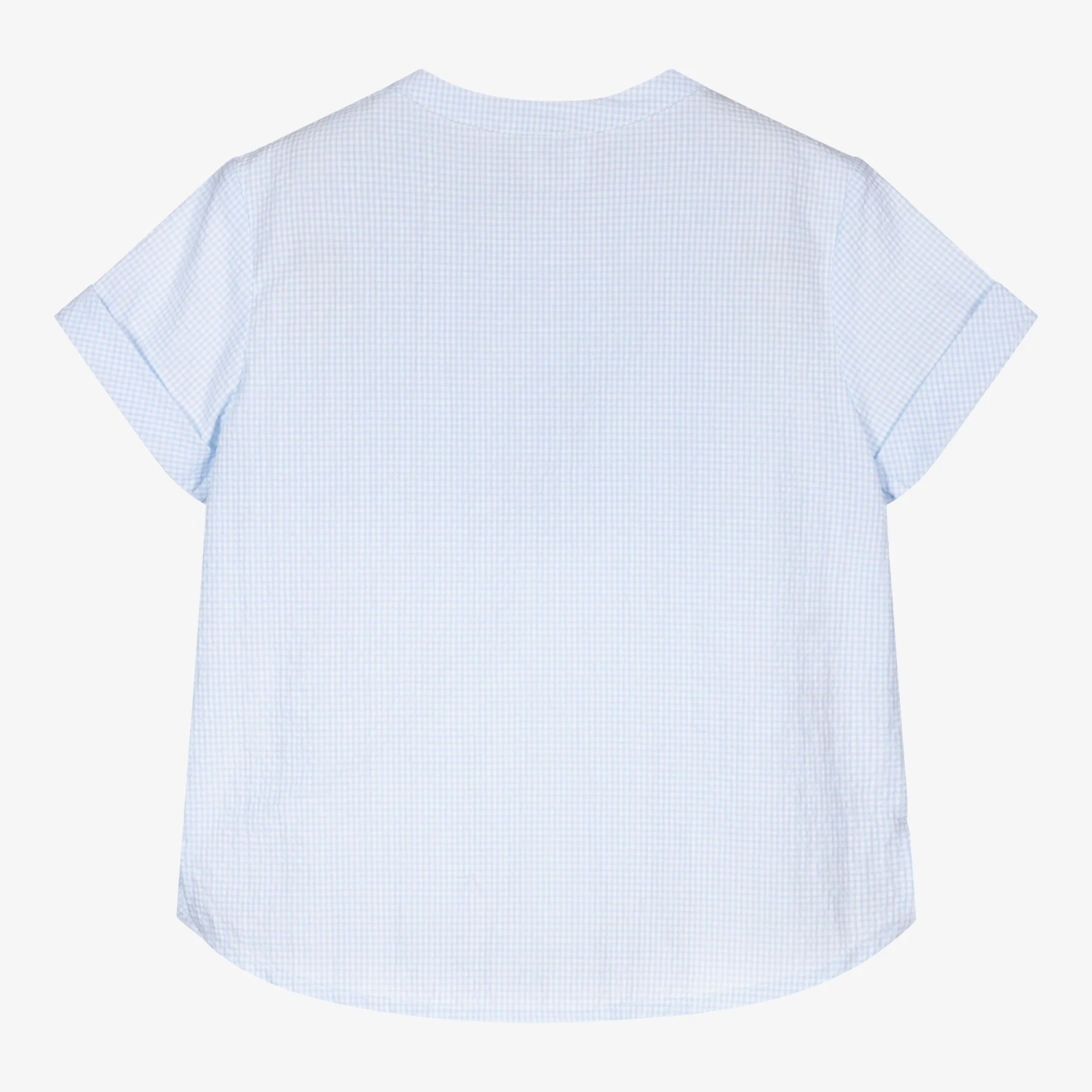 Sarah Louise Boys Blue & White Check Shirt 2 Sarah Louise Boys Blue & White Check Shirt - Image 2