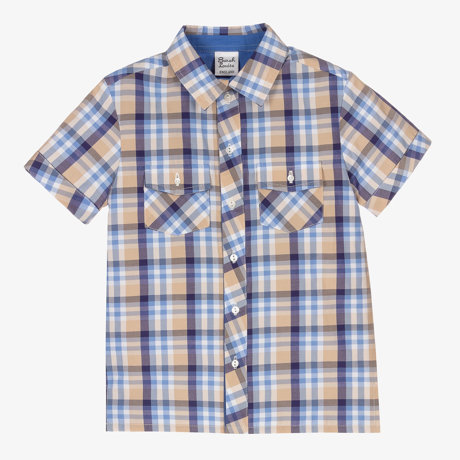 Sarah Louise Boys Checked Cotton Shirt 1 Sarah Louise Boys Checked Cotton Shirt