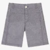 Sarah Louise Boys Navy Blue Check Shorts