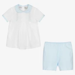 Sarah Louise Boys White & Blue Shorts Set -Outlet Little Gents Set Store sarah louise boys white blue shorts set 517273 97000f43bfa6e30789e449750ebe8acc364ff77b