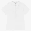 Sarah Louise Boys White Cotton Polo Shirt