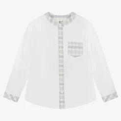 Sarah Louise Boys White Cotton Shirt