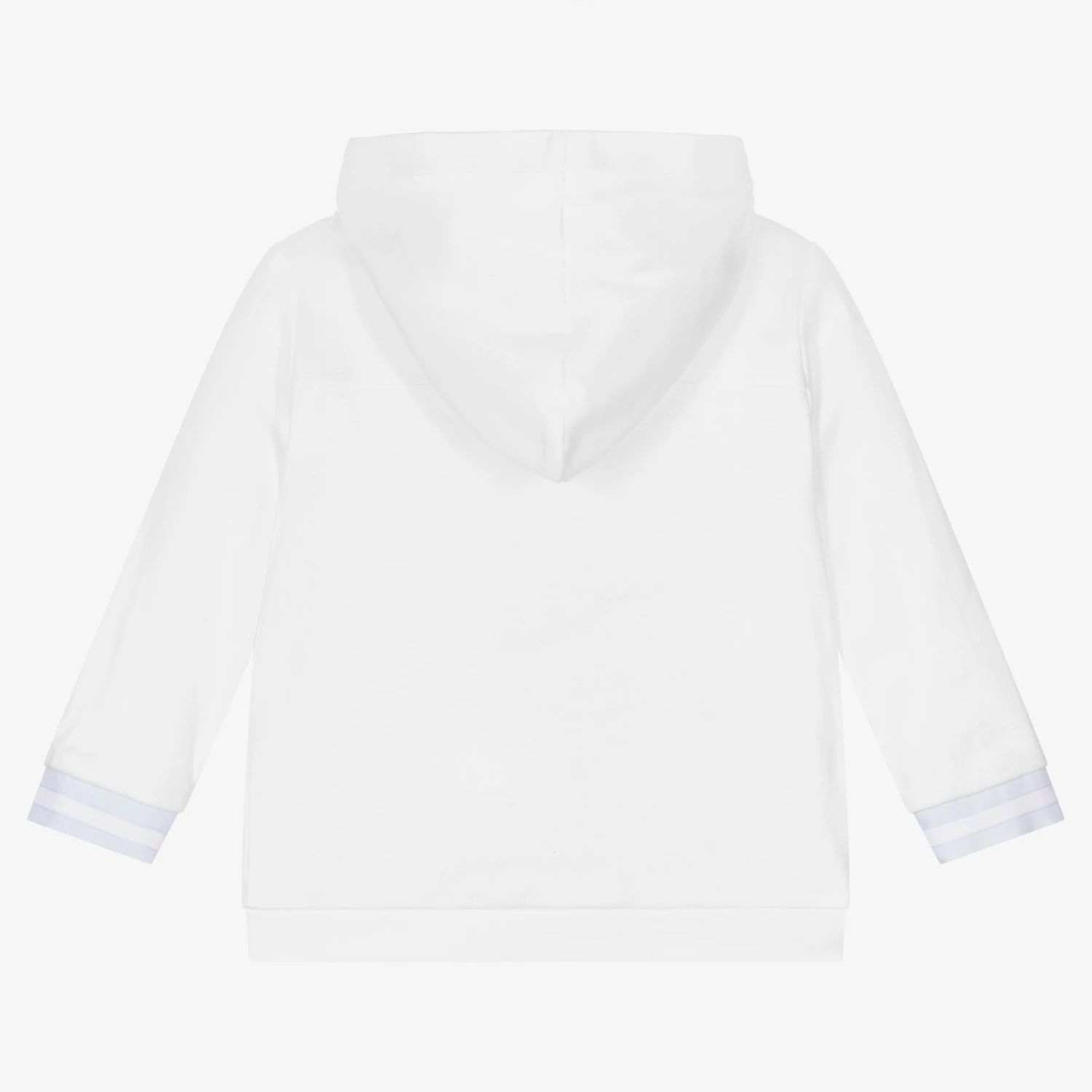 Sarah Louise Boys White Hooded Zip-Up Top 2 Sarah Louise Boys White Hooded Zip-Up Top - Image 2