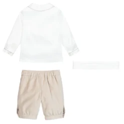 Sarah Louise Ivory & Beige Shorts Set -Outlet Little Gents Set Store sarah louise ivory beige shorts set 352169 57d40636c64df9d367d2f08b746c898131b88b30