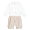 Sarah Louise Ivory & Beige Shorts Set