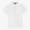 Sarah Louise White Cotton Polo Shirt