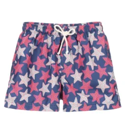 Selini Action Blue & Red Star Swim Shorts