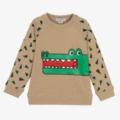 Stella McCartney Kids Beige Crocodile Sweatshirt