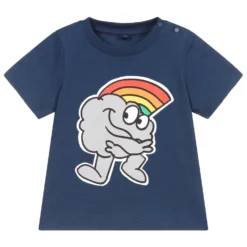 Stella McCartney Kids Blue Rainbow Cloud T-Shirt