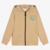 Stella McCartney Kids Boys Beige Organic Zip-Up Top