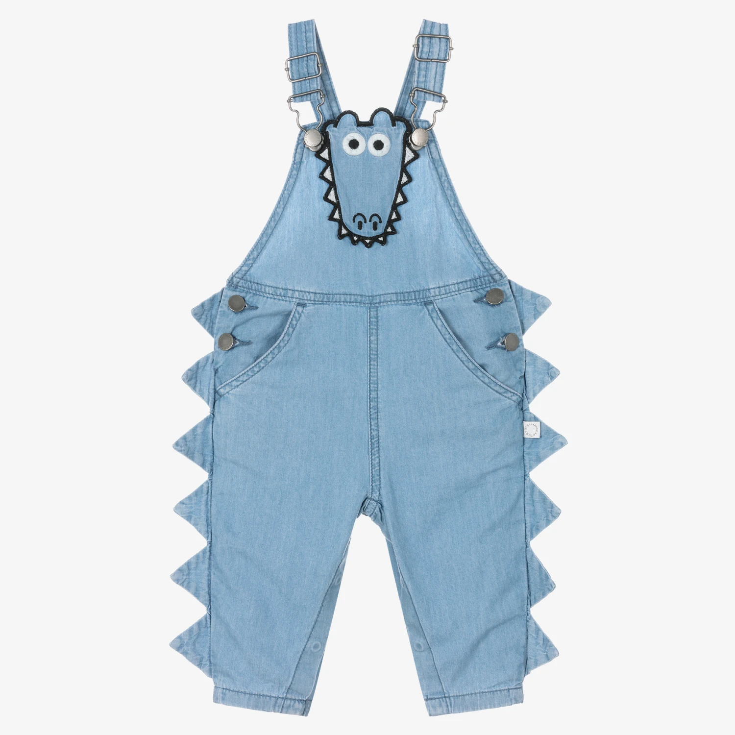 Stella McCartney Kids Boys Blue Chambray Dunagrees 1 Stella McCartney Kids Boys Blue Chambray Dunagrees