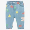 Stella McCartney Kids Boys Blue Chambray Joggers