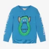 Stella McCartney Kids Boys Blue Monkey Knitted Sweater