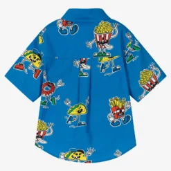 Stella McCartney Kids Boys Blue Printed Cotton Shirt 5 Stella McCartney Kids Boys Blue Printed Cotton Shirt -Outlet Little Gents Set Store stella mccartney kids boys blue printed cotton shirt 488114 5a2d1ea3f7ffcbd8e3e52ecc2d1a11341bd89416
