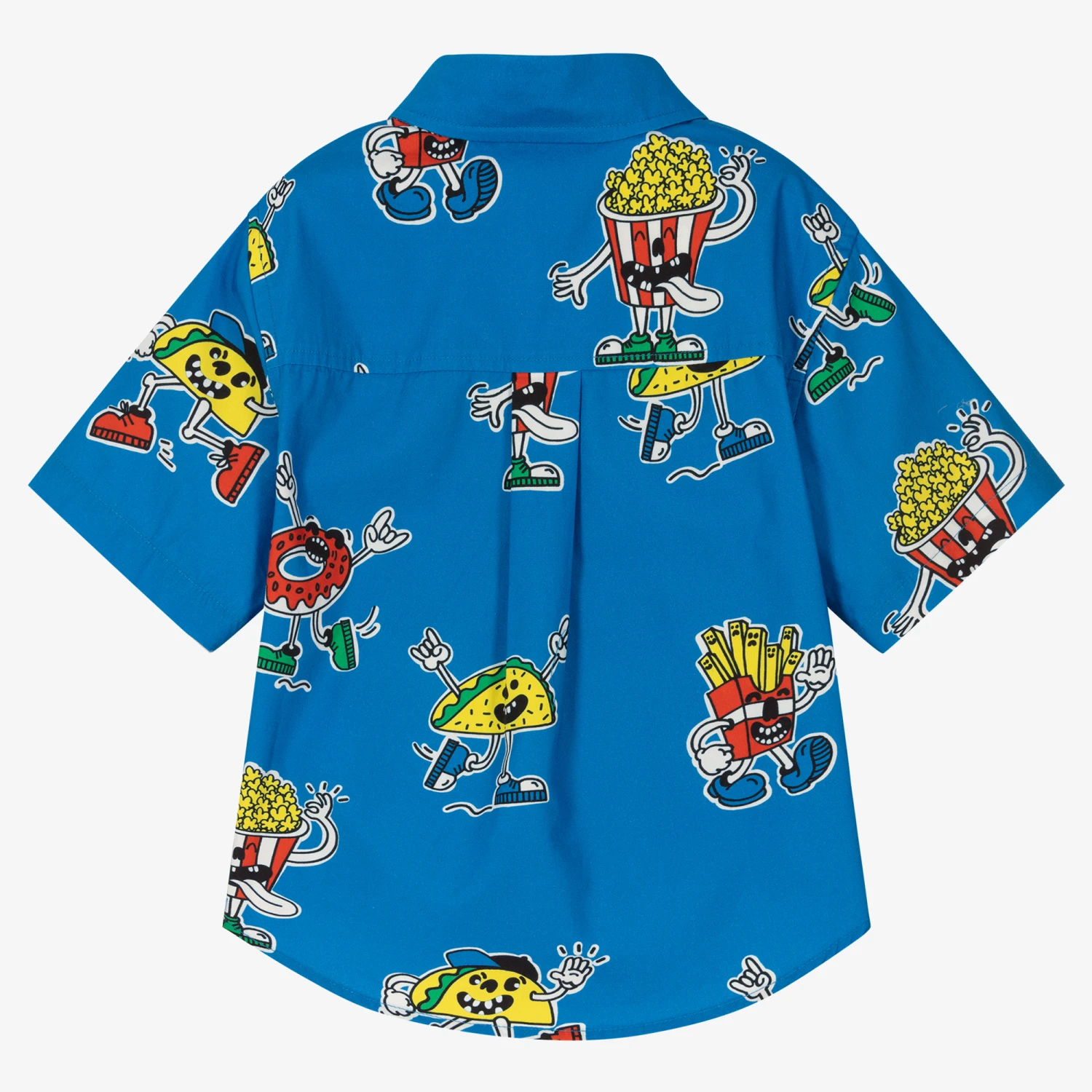 Stella McCartney Kids Boys Blue Printed Cotton Shirt 3 Stella McCartney Kids Boys Blue Printed Cotton Shirt - Image 3