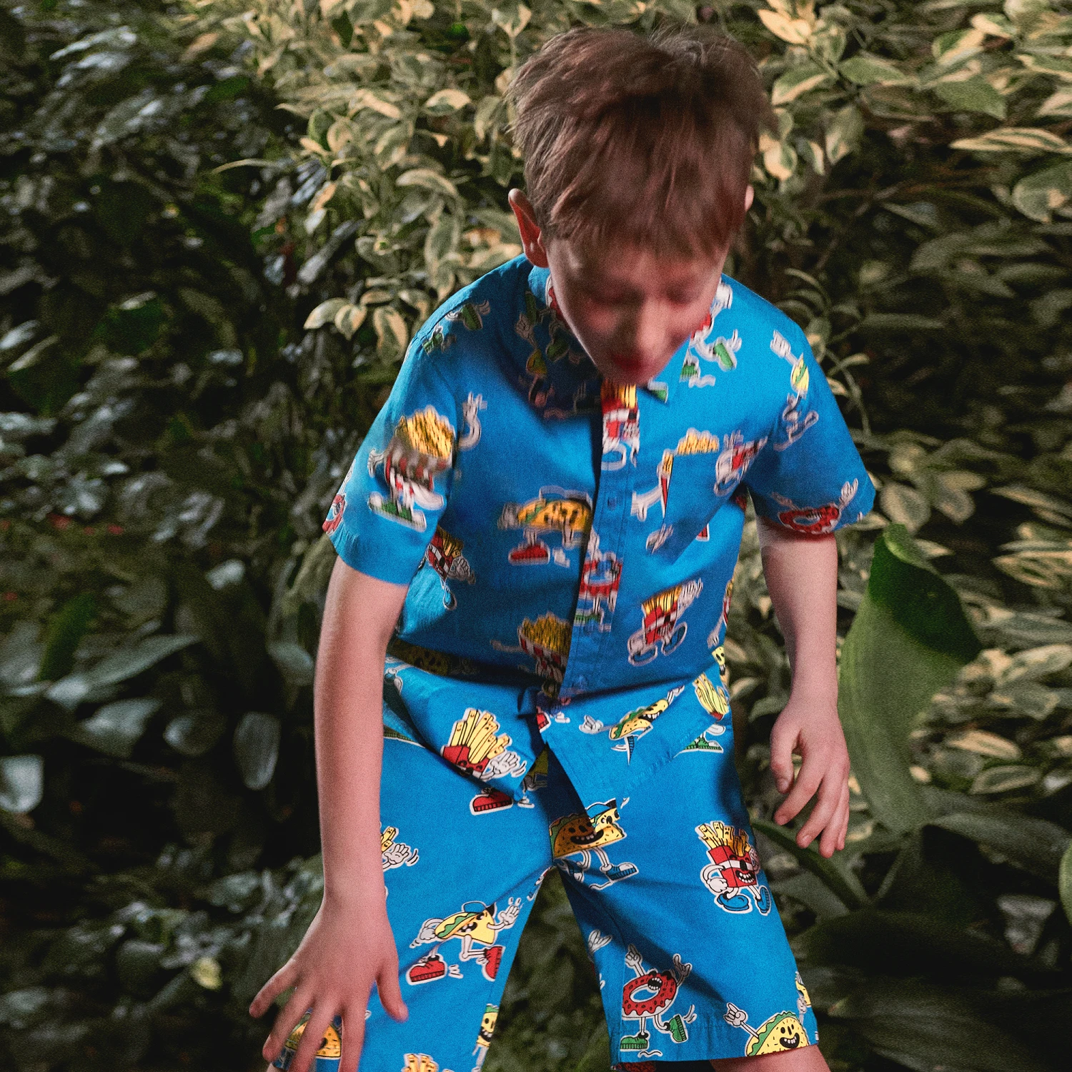 Stella McCartney Kids Boys Blue Printed Cotton Shirt 2 Stella McCartney Kids Boys Blue Printed Cotton Shirt - Image 2