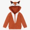 Stella McCartney Kids Boys Brown Fox Zip-Up Top