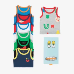 Stella McCartney Kids Boys Cotton Vests (7 Pack)