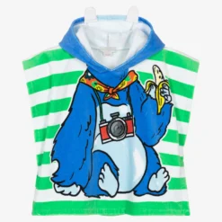 Stella McCartney Kids Boys Green & Blue Printed Hooded Towel -Outlet Little Gents Set Store stella mccartney kids boys green blue printed hooded towel 488498 79df4820db79ffcd6021af76e3ea902776a2c4b3