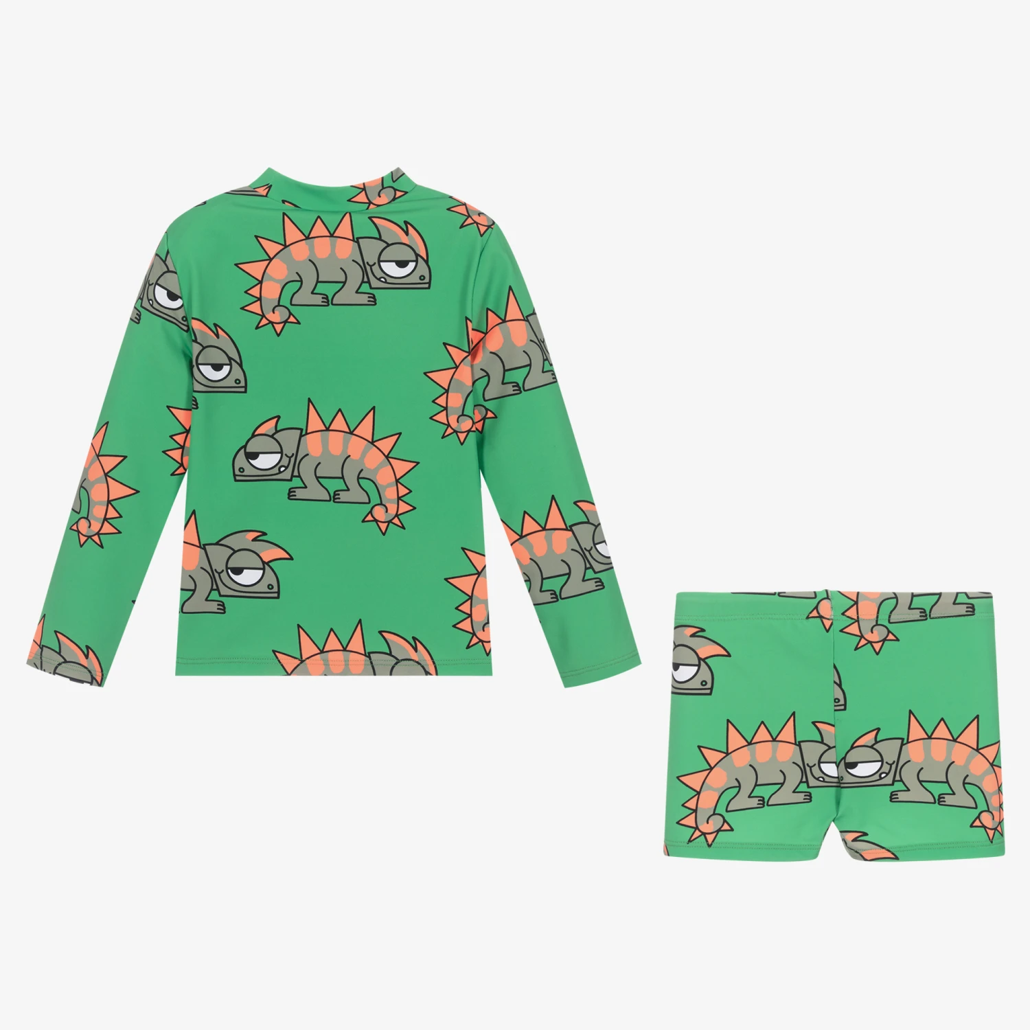 Stella McCartney Kids Boys Green Gecko Swim Set 3 Stella McCartney Kids Boys Green Gecko Swim Set - Image 3