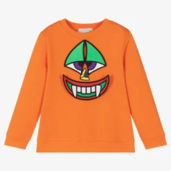 Stella McCartney Kids Boys Orange Pumpkin Sweatshirt