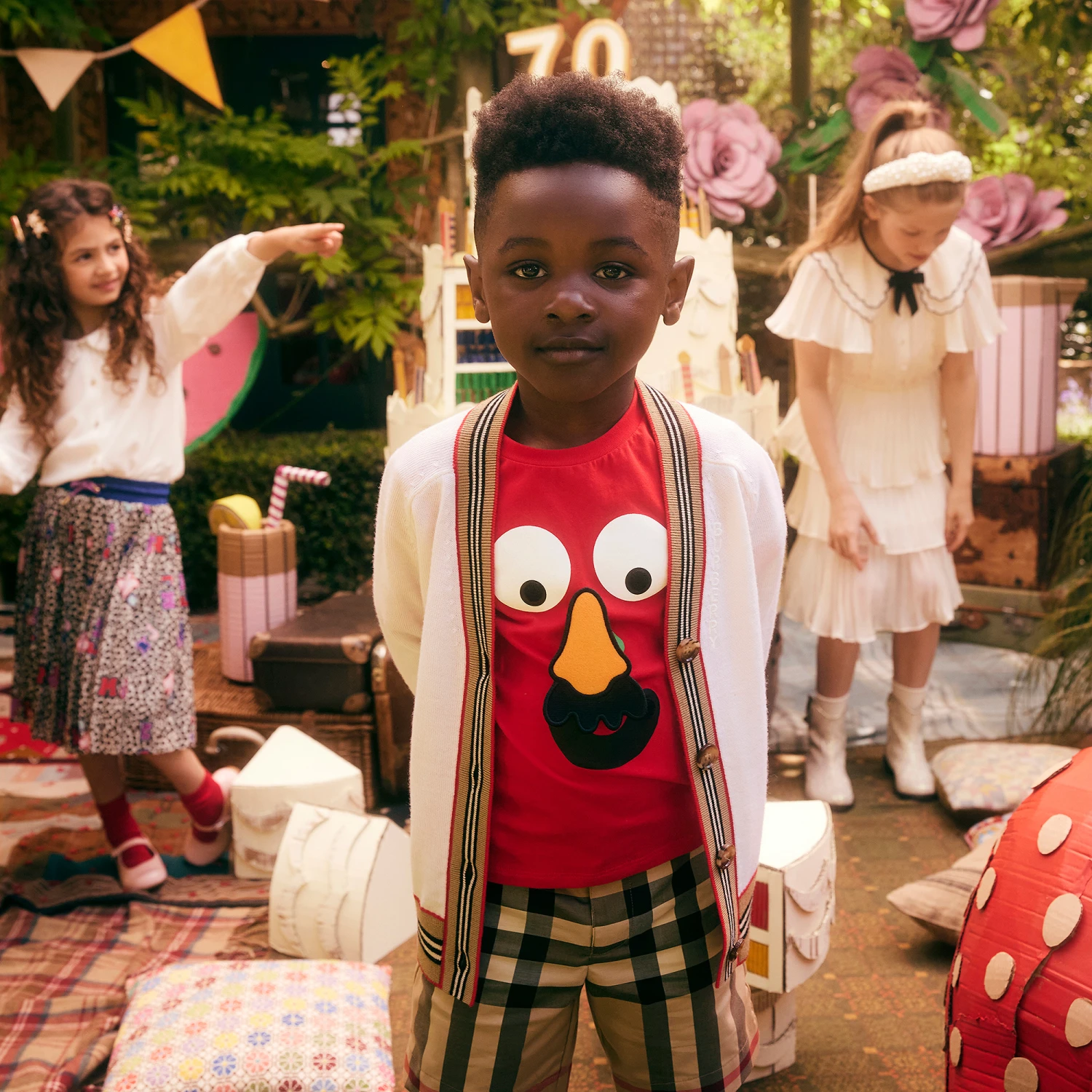 Stella McCartney Kids Boys Red Cotton T-Shirt 2 Stella McCartney Kids Boys Red Cotton T-Shirt - Image 2