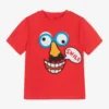 Stella McCartney Kids Boys Red Cotton T-Shirt