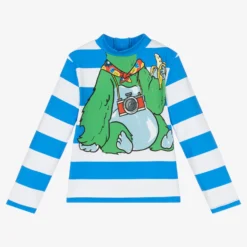 Stella McCartney Kids Boys Striped Sun Protective Top (UPF 50+)