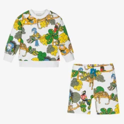 Stella McCartney Kids Boys White Animal Print Shorts Set -Outlet Little Gents Set Store stella mccartney kids boys white animal print shorts set 485711 9a9e399c5dff0d4f32c8aaa380440c166deaaa9b