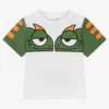 Stella McCartney Kids Boys White Cotton Gecko T-Shirt