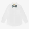 Stella McCartney Kids Boys White Cotton Poplin Bow Tie Shirt