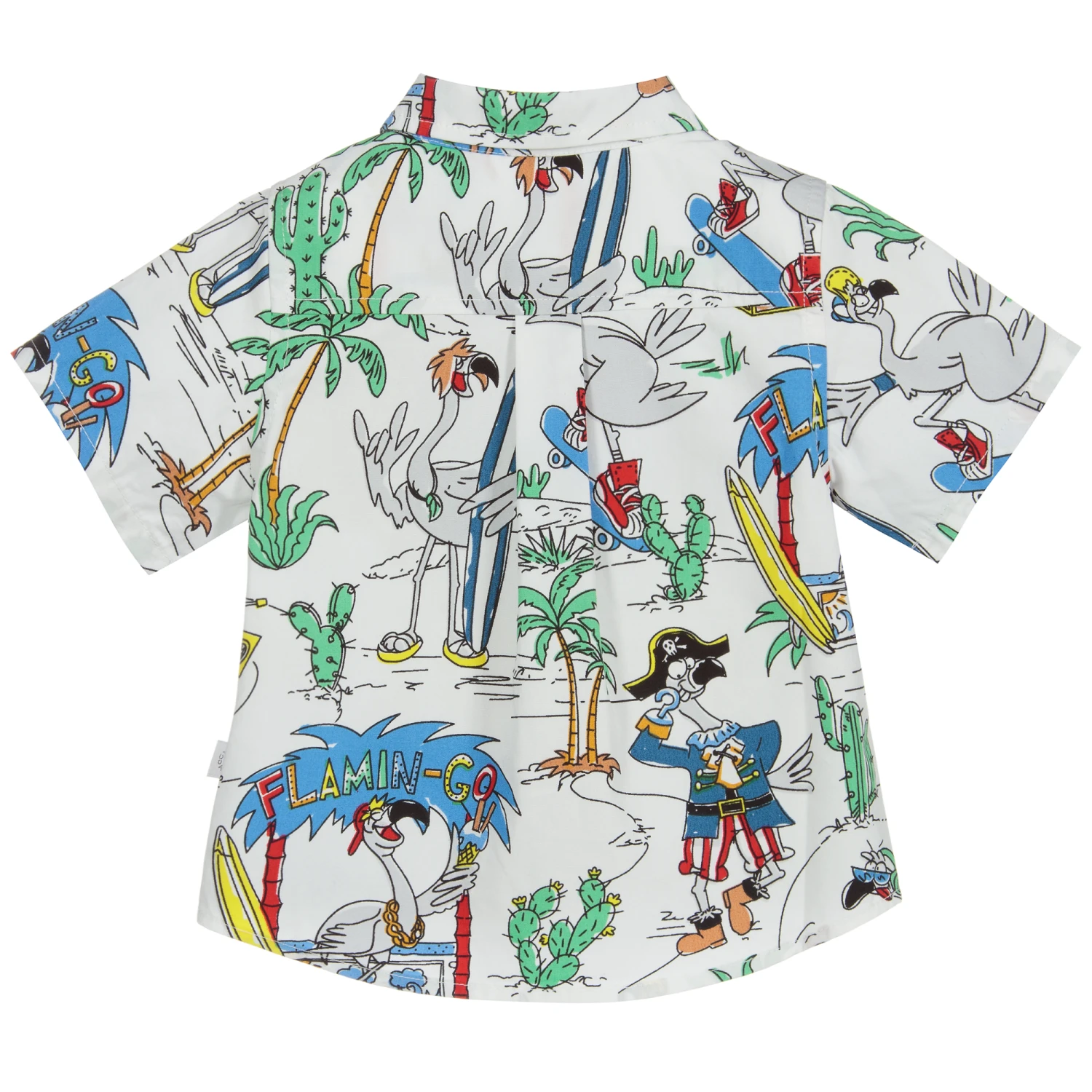 Stella McCartney Kids Boys White Cotton Shirt 2 Stella McCartney Kids Boys White Cotton Shirt - Image 2