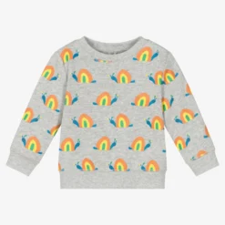 Stella McCartney Kids Grey Organic Cotton Snail Sweatshirt
