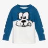 Stella McCartney Kids Organic Cotton Knit Dog Jumper