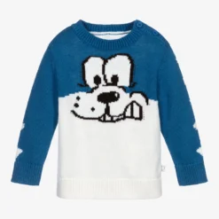 Stella McCartney Kids Organic Cotton Knit Dog Jumper