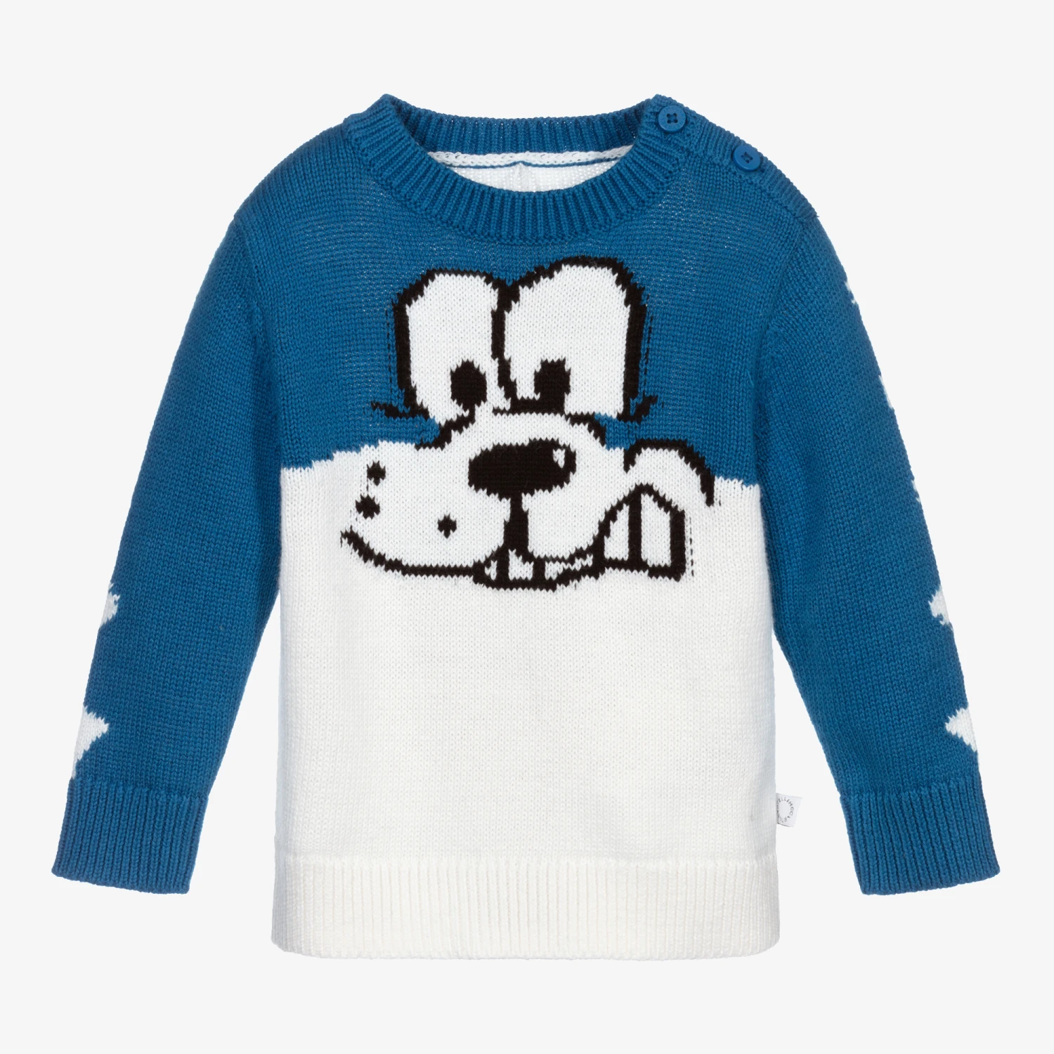 Stella McCartney Kids Organic Cotton Knit Dog Jumper 1 Stella McCartney Kids Organic Cotton Knit Dog Jumper