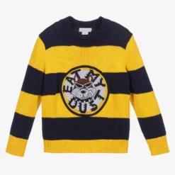 Stella McCartney Kids Yellow & Blue Dog Sweater