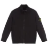 Stone Island Junior Blue Knitted Logo Zip-Up Top