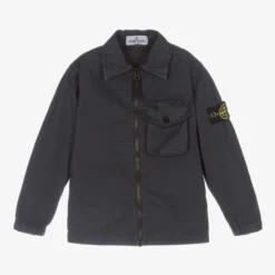 Stone Island Junior Boys Navy Blue Over Shirt