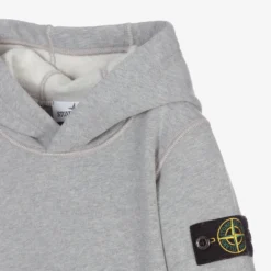 Stone Island Junior Grey Cotton Logo Hoodie -Outlet Little Gents Set Store stone island junior grey cotton logo hoodie 418799 99762bfec195eb038a9c730b240aba43df575bc6